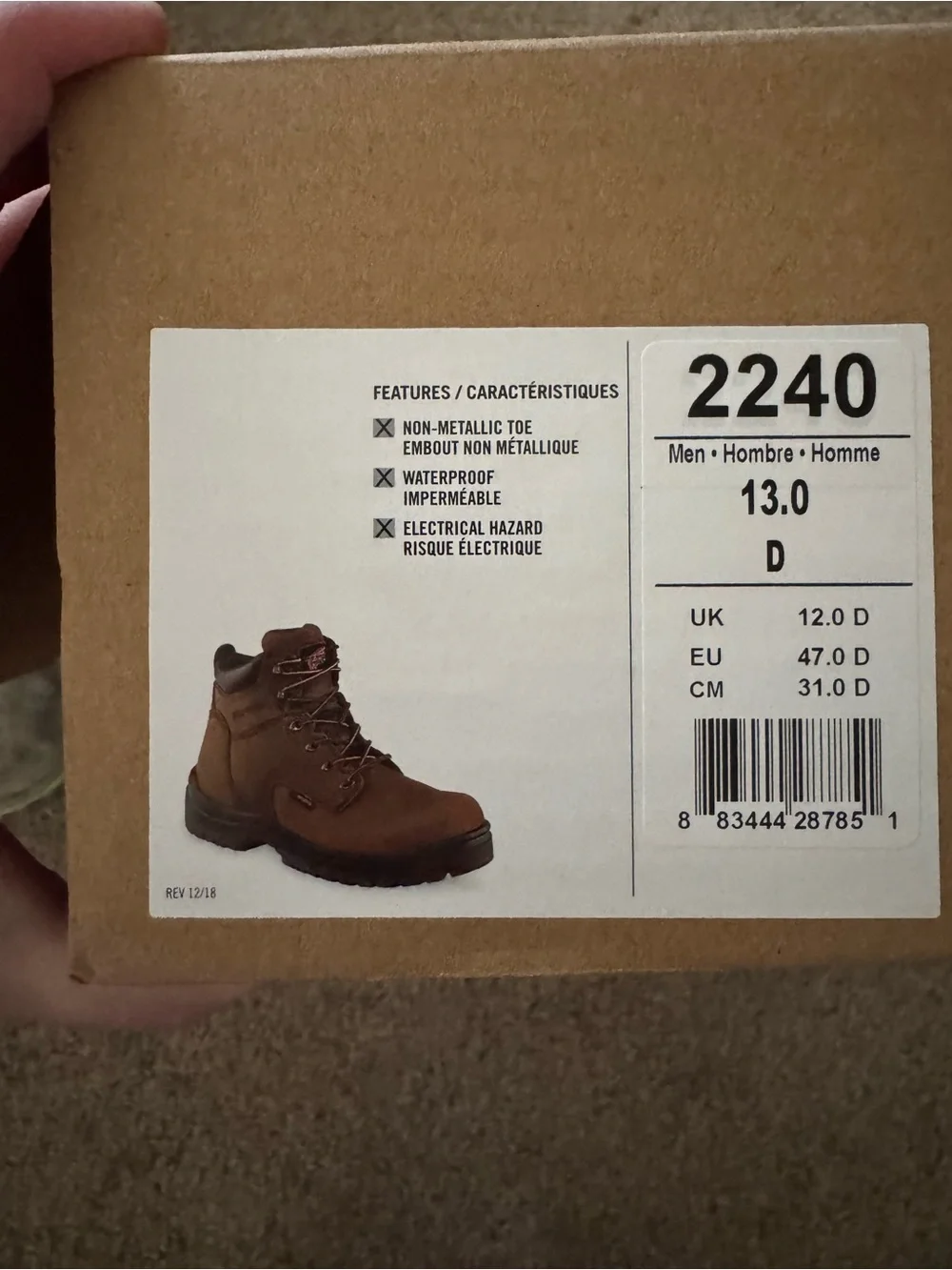 Red Wing Shoes Brown Lace-Up Waterproof Work Boots